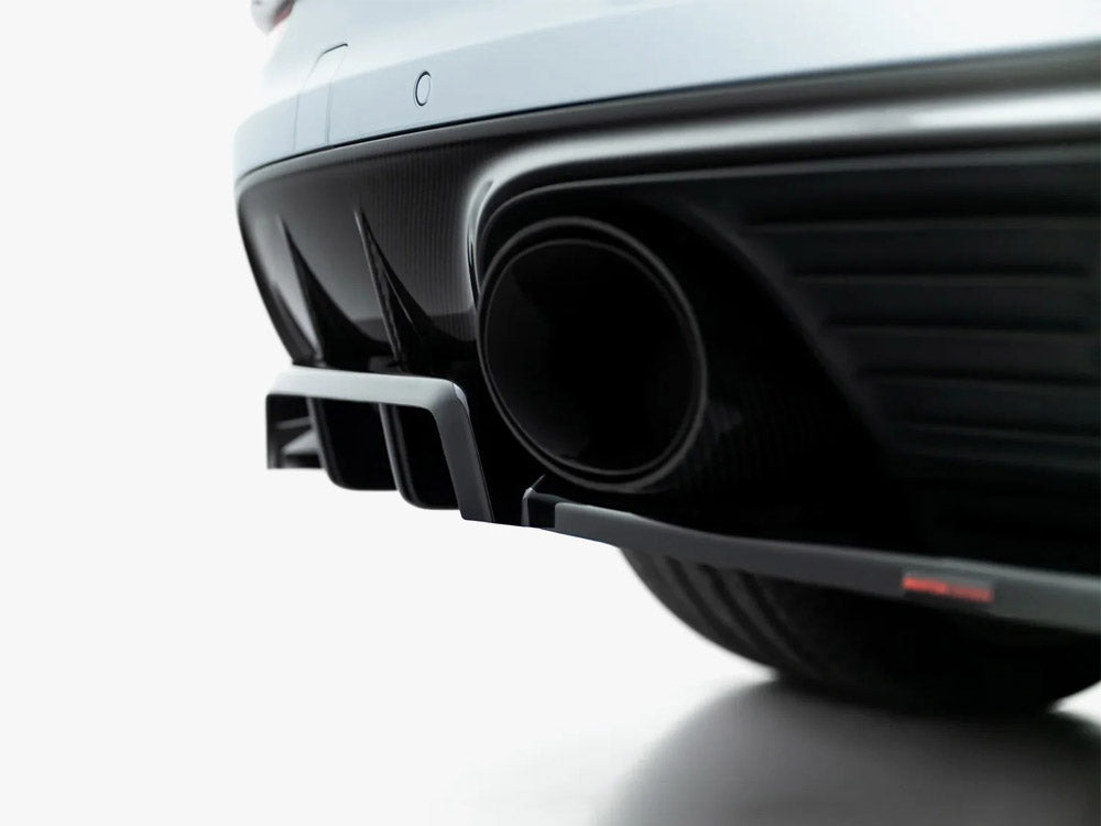 Rear Splitter (With Vertical Bars) compatible with Porsche Cayenne GTS / Turbo Sport Pack / Turbo E-Hybrid GT Pack Coupe Mk3 Facelift