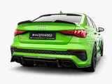Carbon Fiber Rear Side Splitters V.2 compatible with Audi RS 3 Sedan 8Y