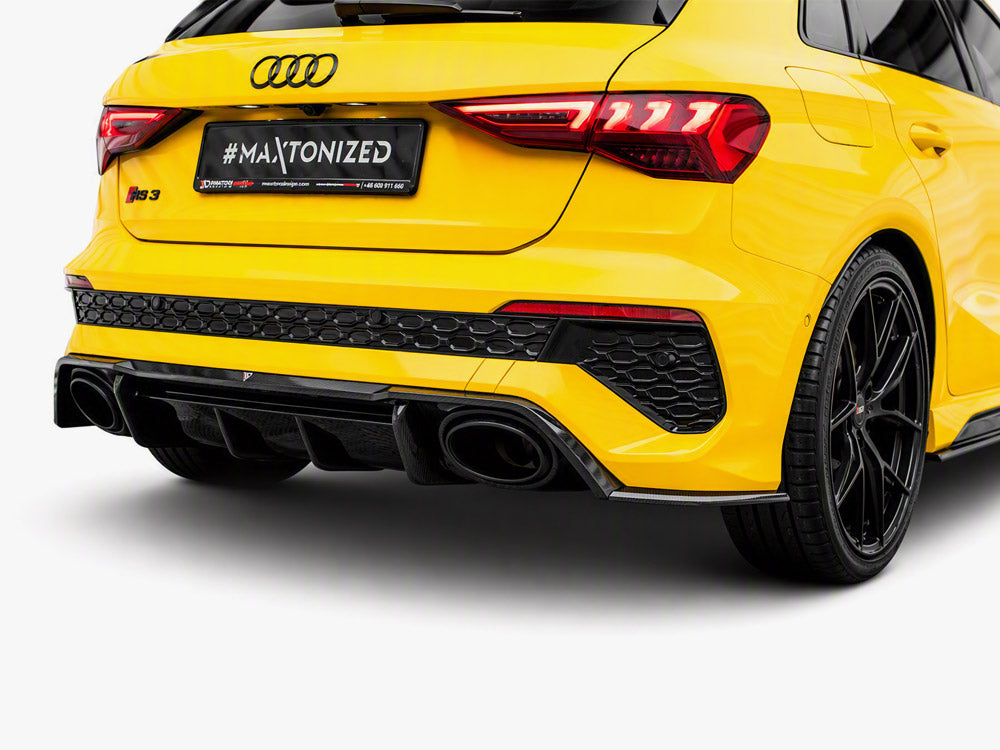 Carbon Fiber Rear Side Splitters compatible with Audi RS 3 Sportback 8Y
