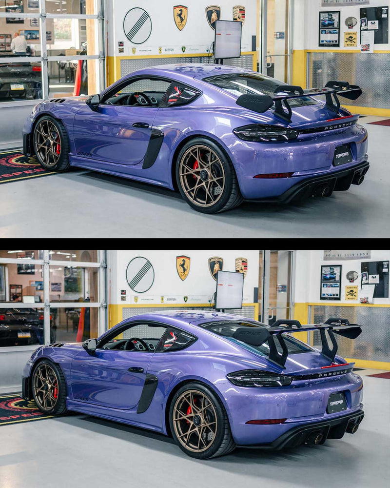 Fabspeed Porsche 718 GT4 RS CUP Car Style Wing Risers (2022+)