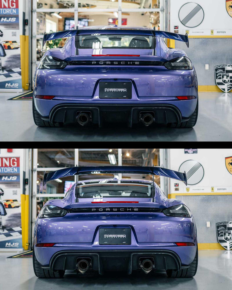 Fabspeed Porsche 718 GT4 RS CUP Car Style Wing Risers (2022+)