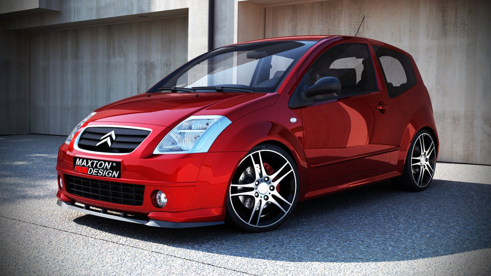 Front Splitter compatible with Citroen C2 VTS (2004-2006) - Carbon Look