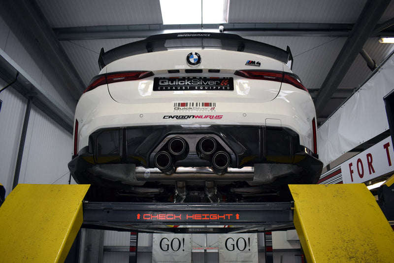 BMW M4 G82 G83 (2021 on) Centre Exit Sport Exhaust with Sound Architect™ Inc. Carbon Diffusor Kit with OR without OPF delete pipes.