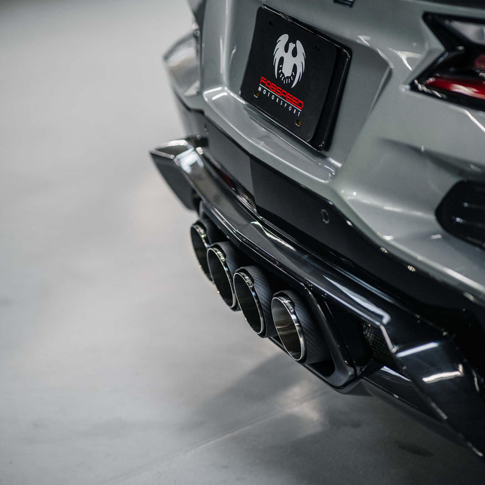 Fabspeed Chevrolet Corvette C8 Z06 Carbon Fiber Quad Tips (2023+)