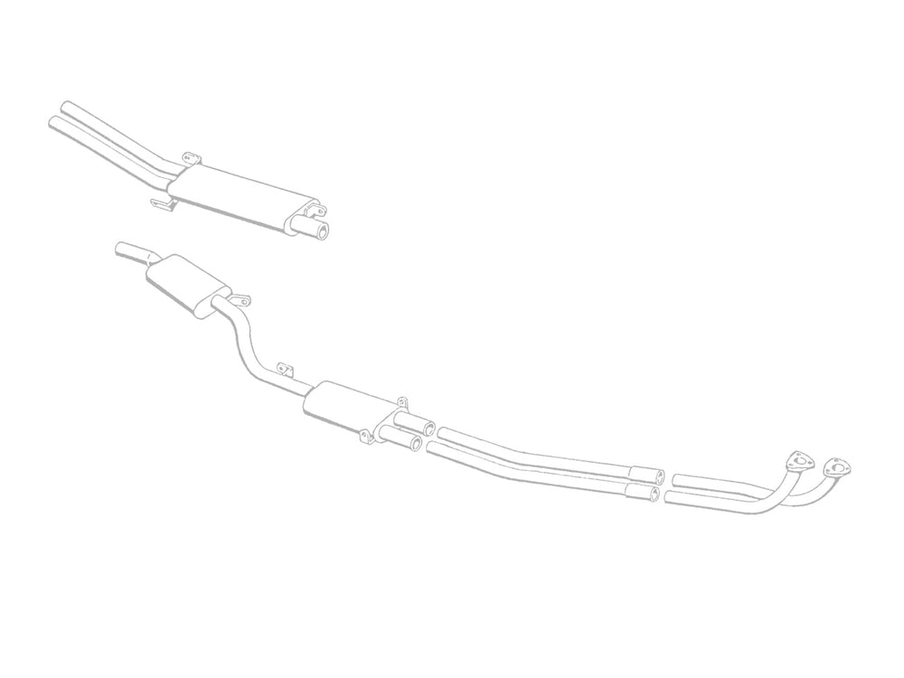 Maserati Mistral 3700 (inc. Spyder) Stainless Steel Exhaust (1963-68)