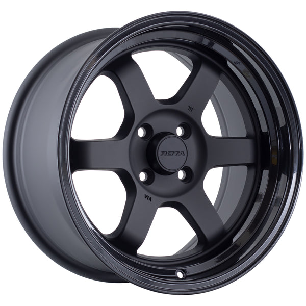 GridV-Matt Black Gloss Black Lip