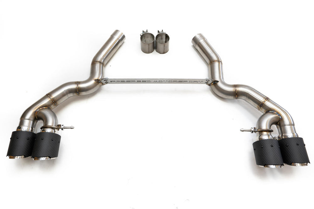 Fabspeed BMW M5 F90 Muffler Bypass Pipes with Quad Style Tips
