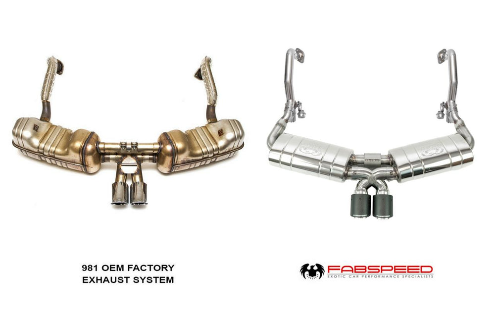 Fabspeed Porsche 981 Boxster/Cayman TrackTec Valved Bypass Exhaust System