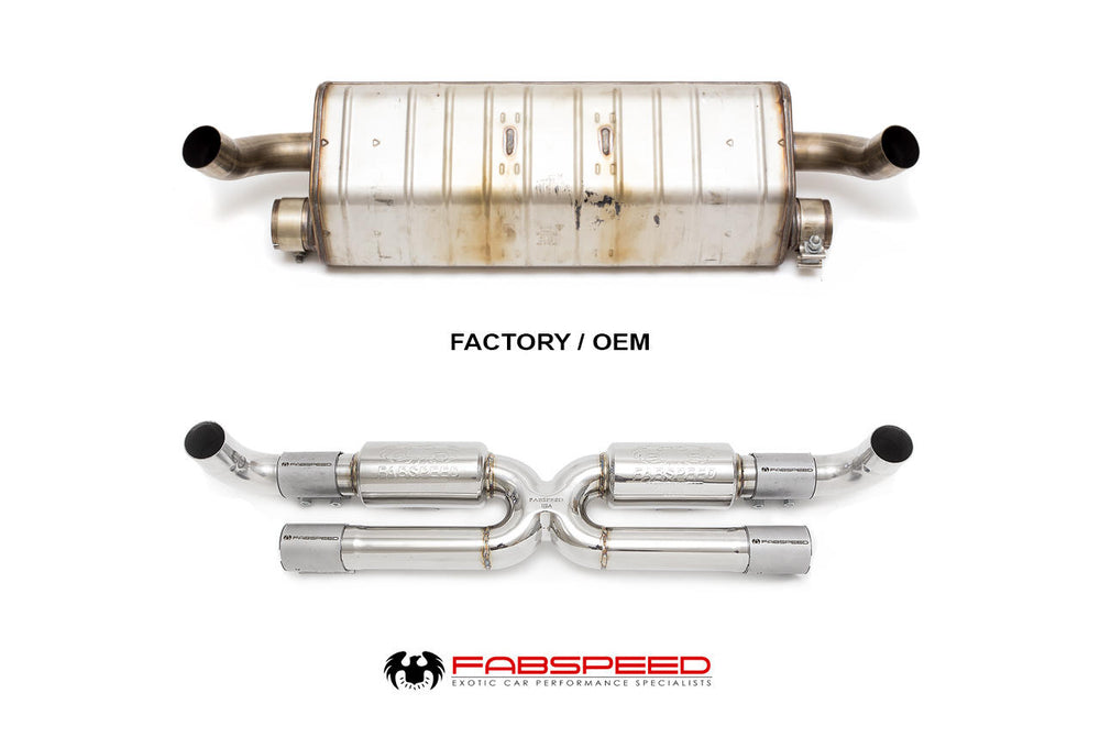 Fabspeed Porsche 991.2 Carrera Center Muffler Bypass X-Pipe (for Base) (2017-2019)