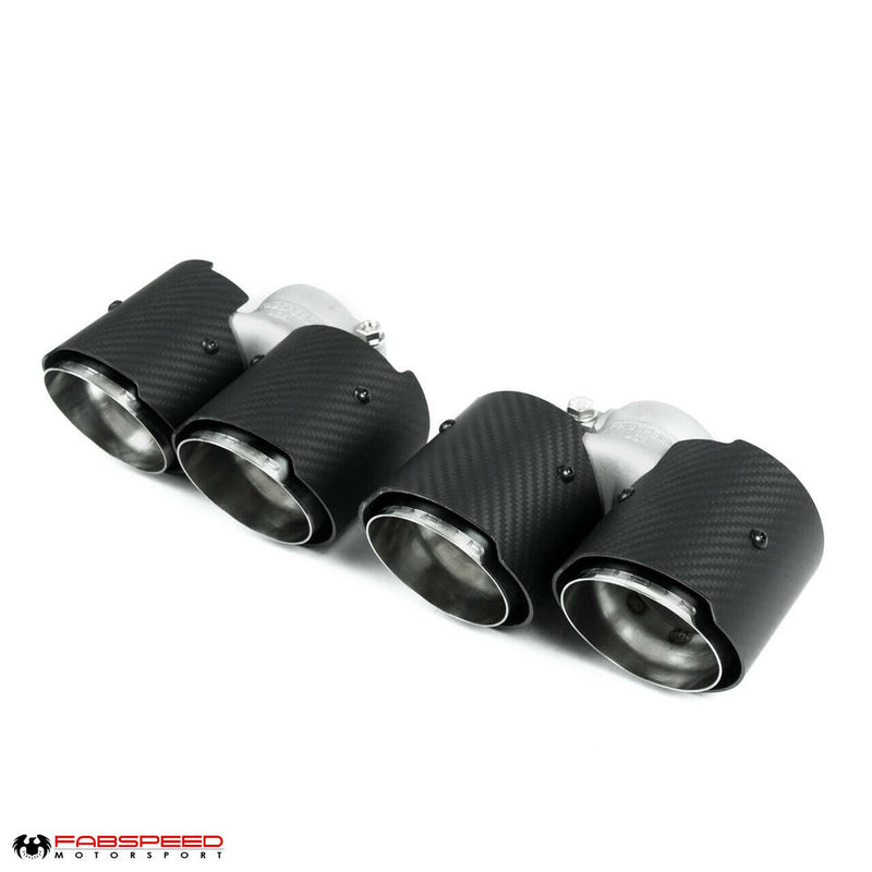 Fabspeed Porsche 991.2 Carrera Deluxe Quad Tips (2017-2019)