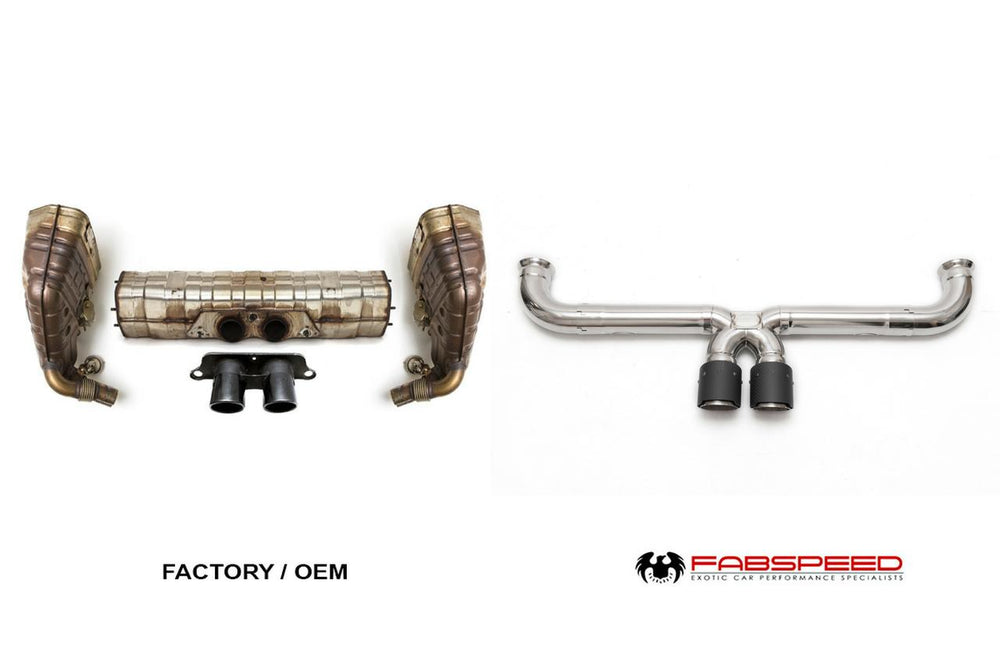 Fabspeed Porsche 991.2 GT3 / GT3 RS Cat-Back Competition Race X-Pipe 2017 - 2019