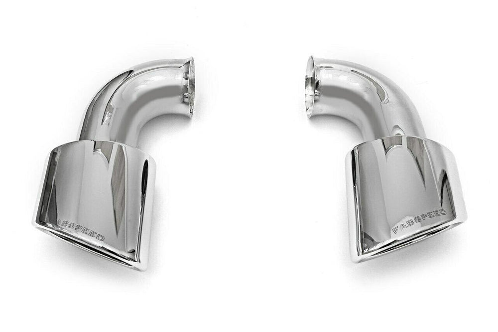 Fabspeed Porsche 993 Twin Turbo Muffler Bypass Pipes with tips (1995-1998)
