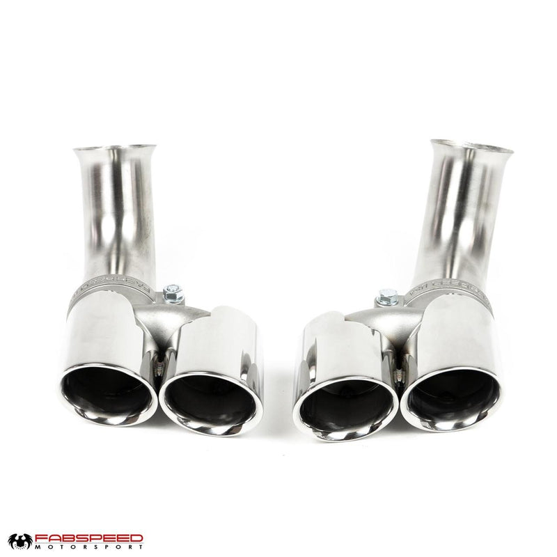 Fabspeed Porsche 996 Deluxe Quad-Style Tips - Long (2002-2004)