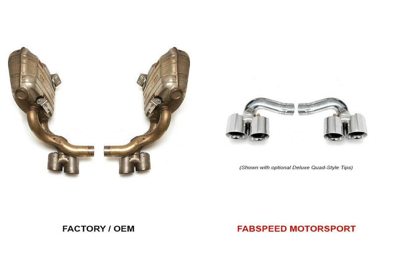 Fabspeed Porsche 997.2 Carrera Side Muffler Bypass Pipes (2009-2012)