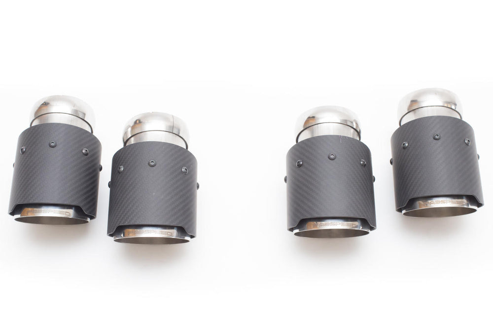 Fabspeed Porsche E3 Cayenne S 2.9L Turbo Deluxe Quad Style Tips